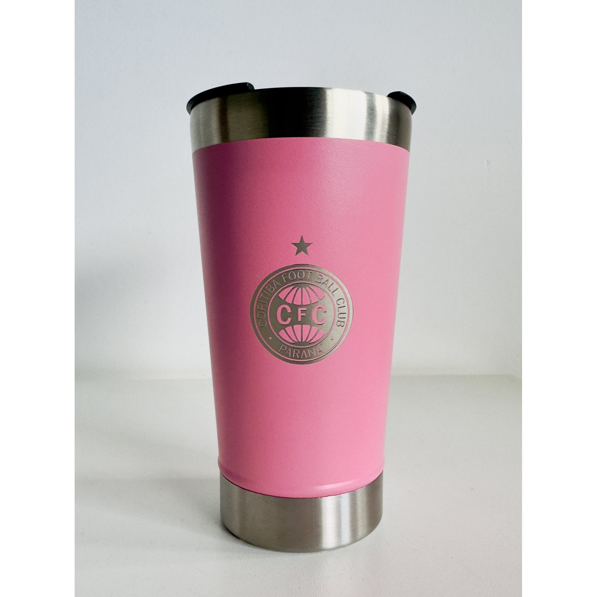 Copo Térmico Rosa 500ml Coritiba Rosa.